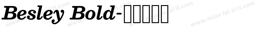 Besley Bold字体转换